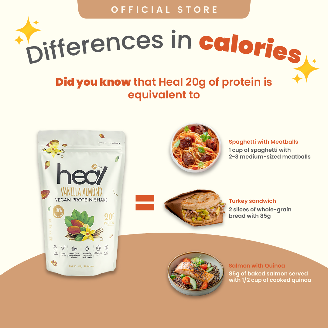 [Subscription Plan] Heal Vanilla Almond Vegan Protein Shake, (525g - 15 Servings) Value Pack