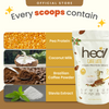 Heal Caffe Latte Vegan Protein Shake, (540g - 15 Servings) Value Pack