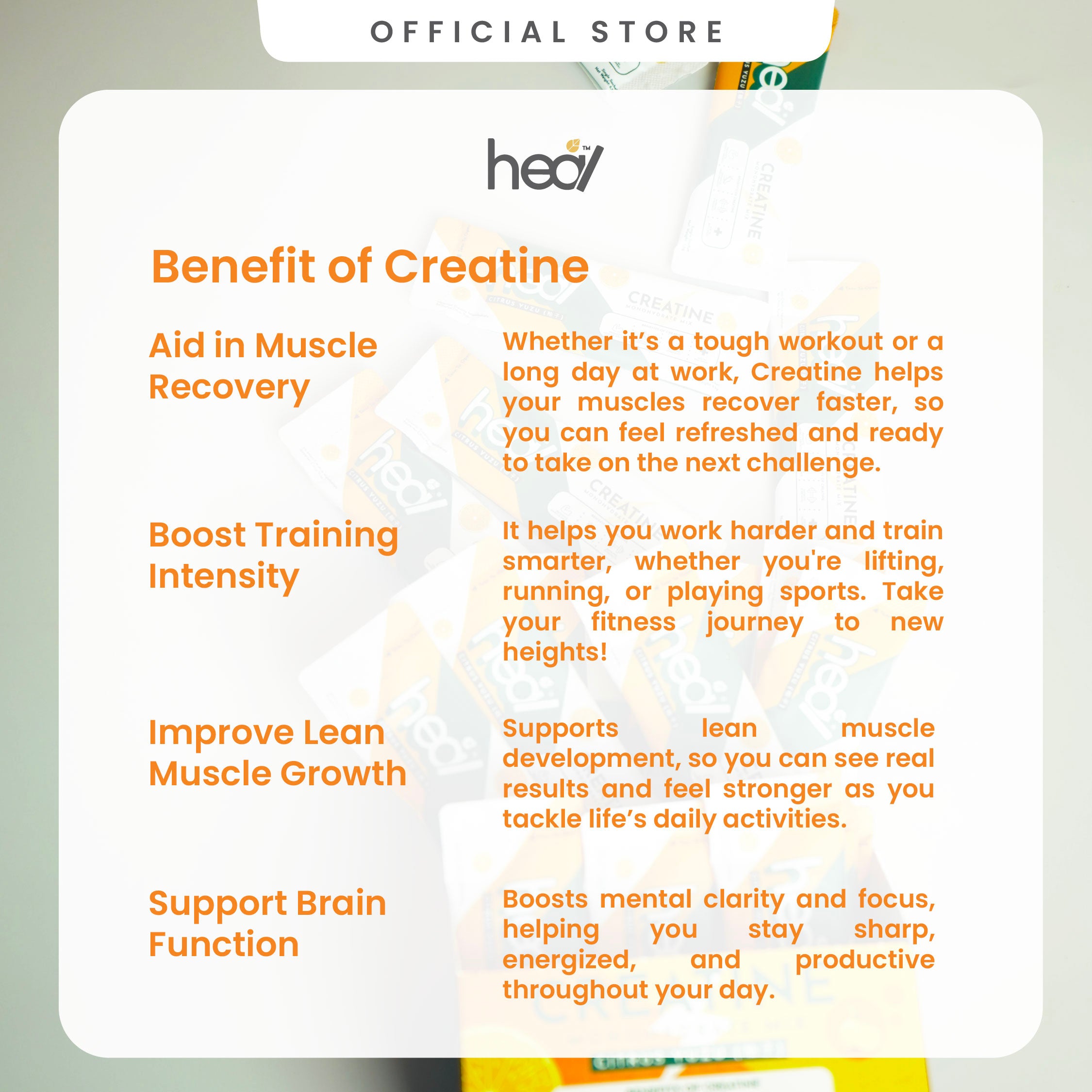 Heal Creatine - Citrus Yuzu Sachet (30 servings)
