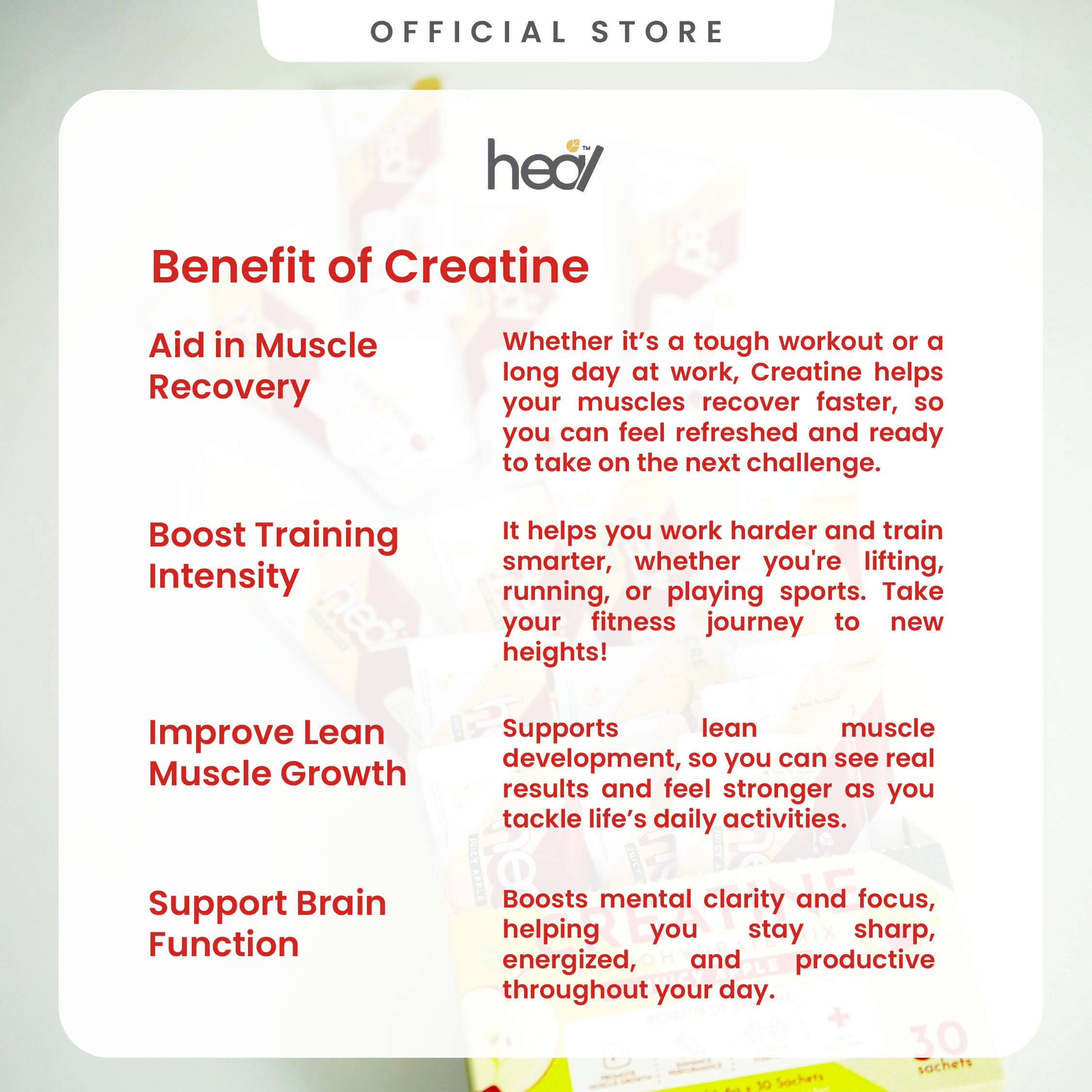 Heal Creatine - Juicy Apple Sachet (30 servings)