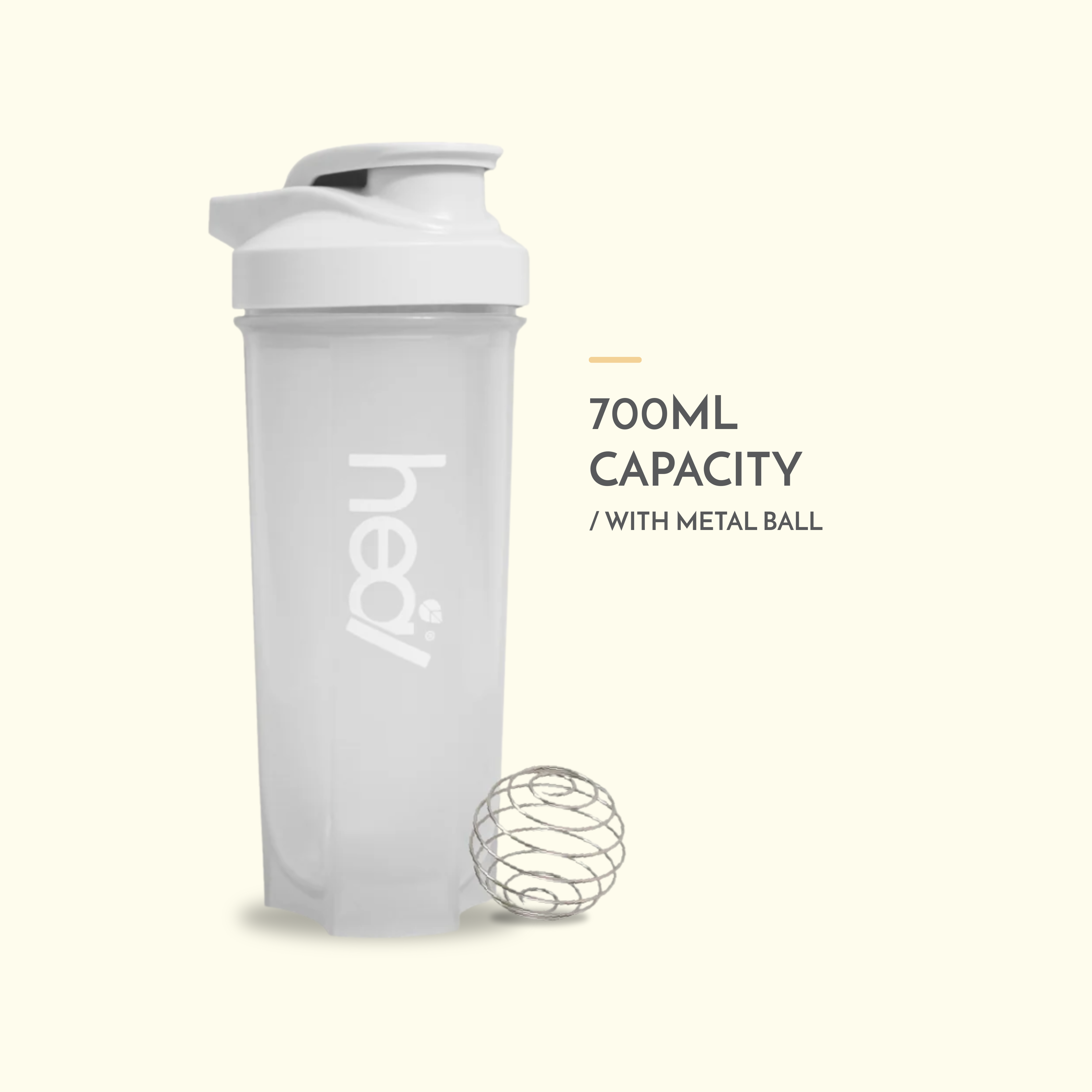Heal Grey Shaker Bottle (700ml/500ml)