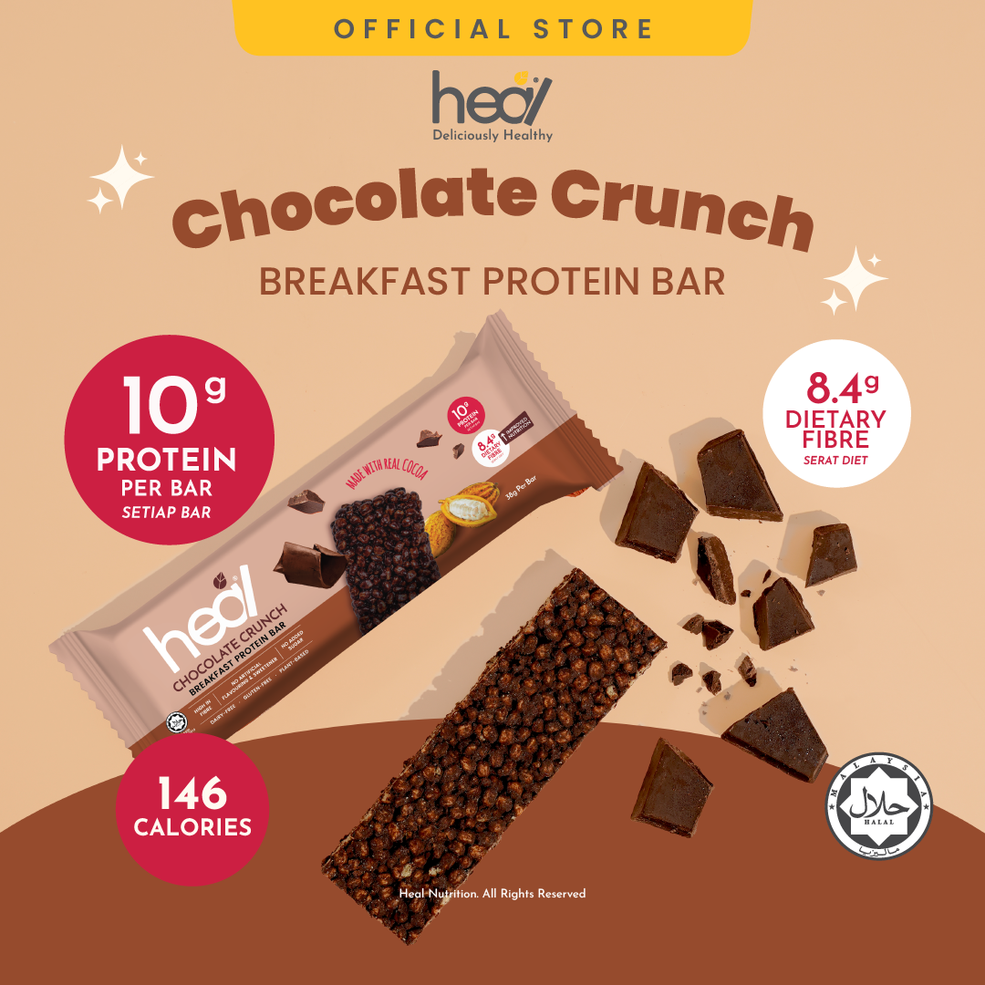 Heal Chocolate Crunch Breakfast Protein Bar (38g)