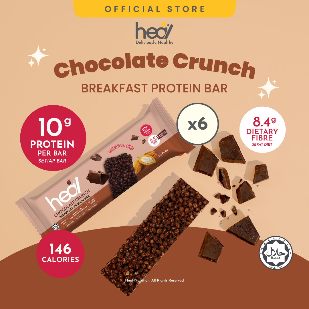 Heal Chocolate Crunch Breakfast Protein Bar (38g)