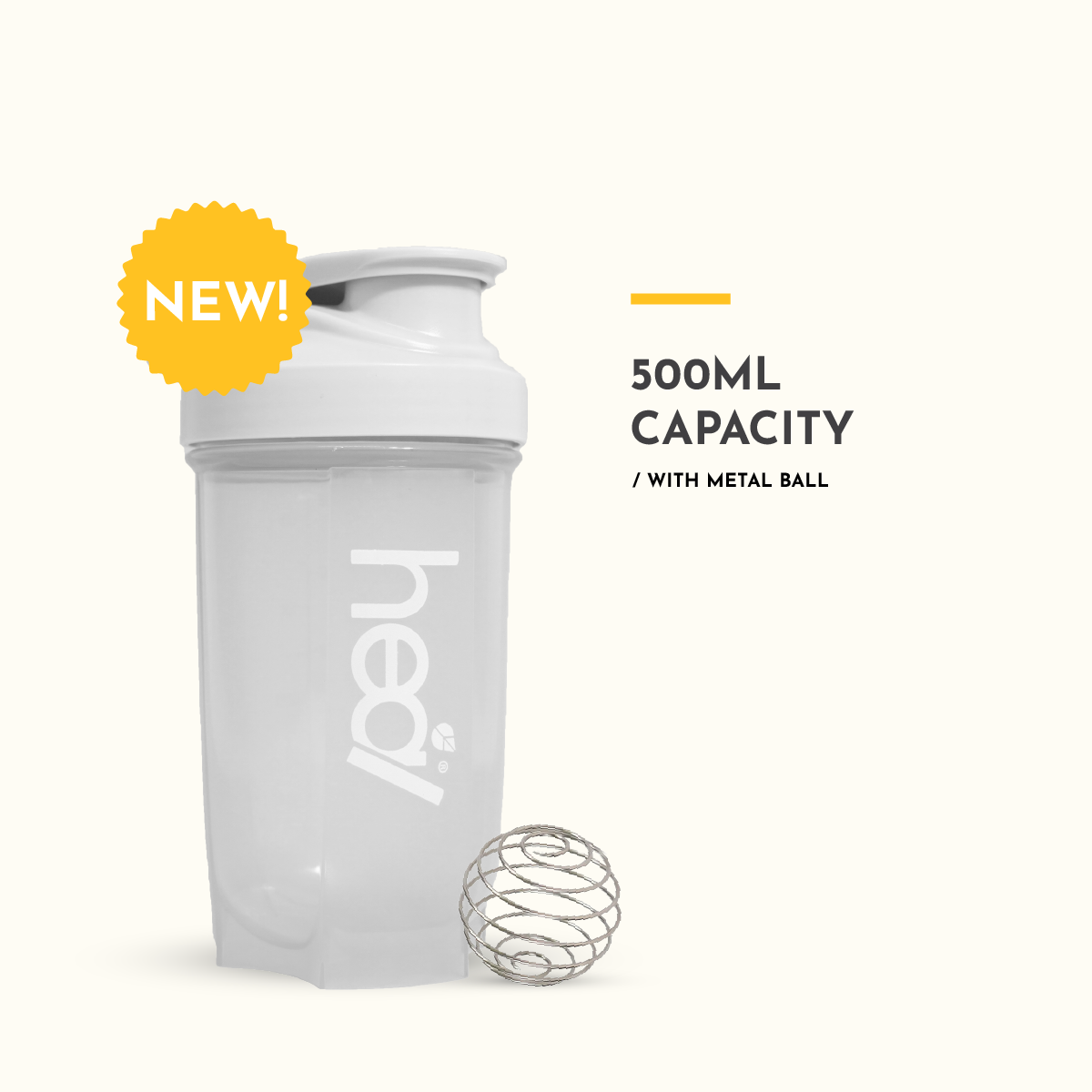 Heal Grey Shaker Bottle (700ml/500ml)