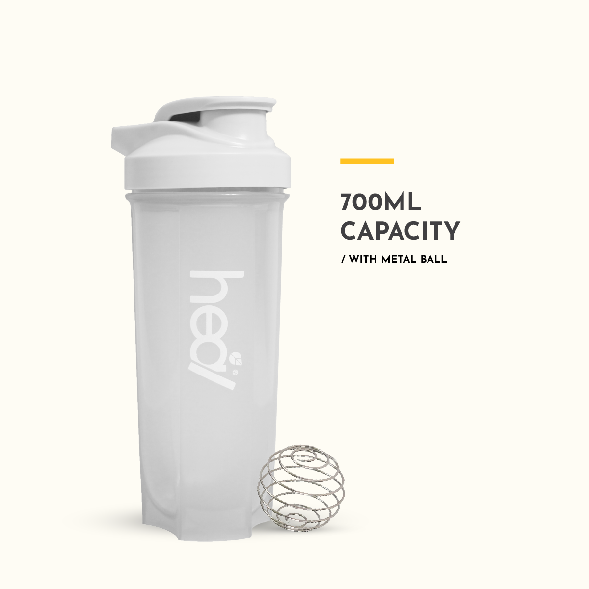 Heal Grey Shaker Bottle (700ml/500ml)