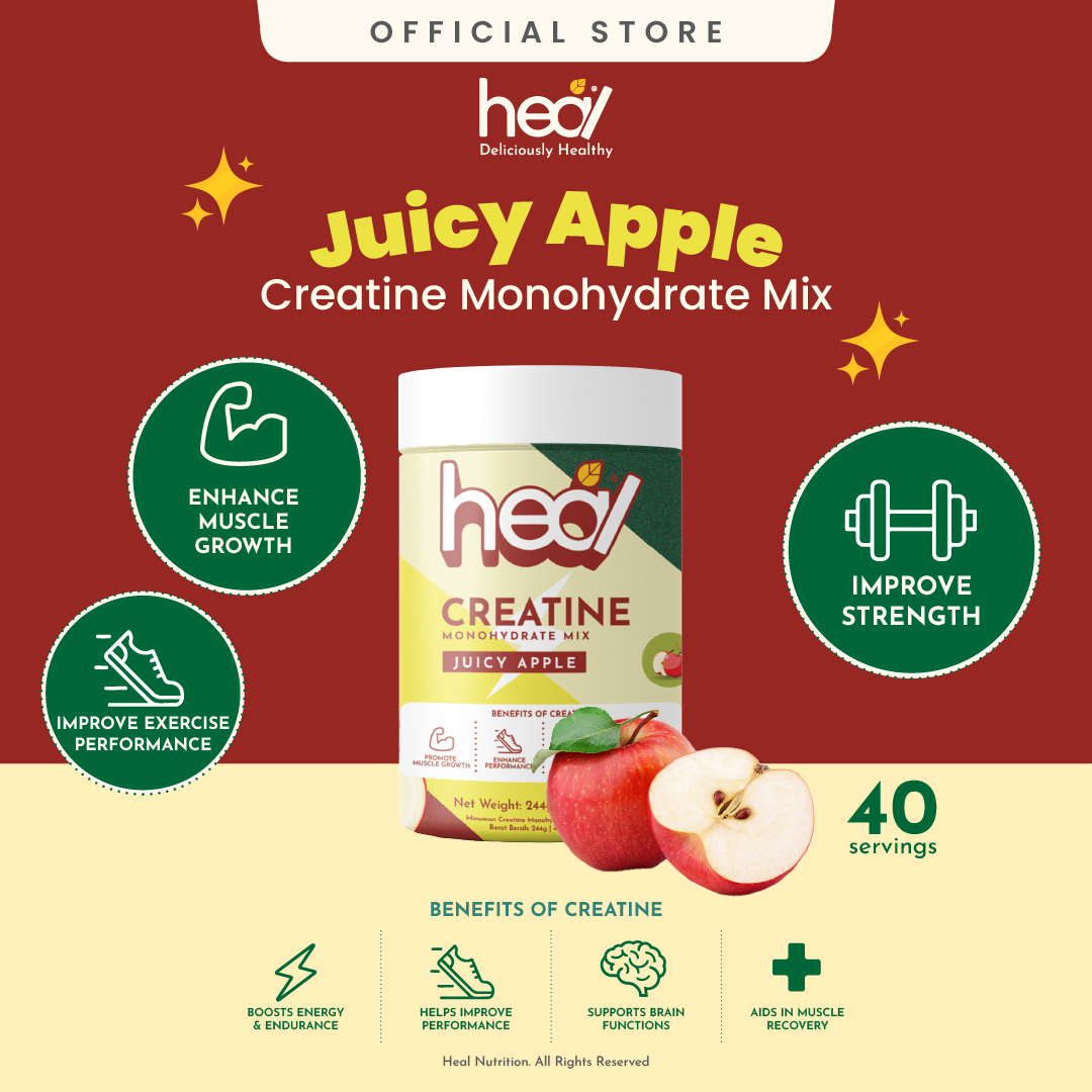 Heal Creatine for Muscle Growth and Recovery - Juicy Apple (240g)