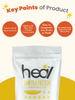 Heal Unflavored Raw Pea Protein Powder, 500g - Halal