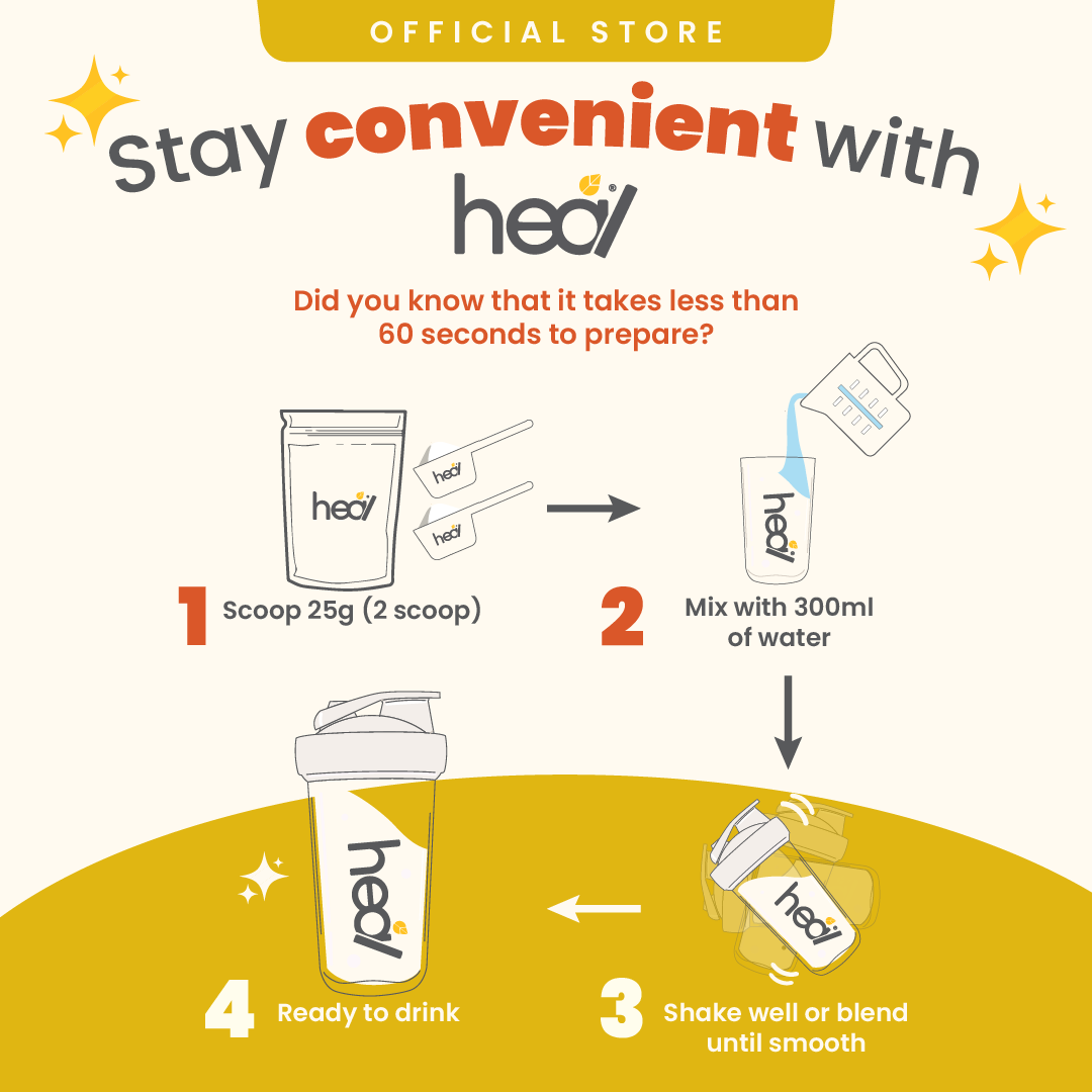 Heal Unflavored Raw Pea Protein Powder, 500g - Halal