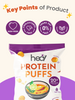 [50% OFF] Heal Protein Puffs Thai Tom Yum (48g) - High-Protein High-Fibre Crunchy Goodness: Guilt-Free Snacking for Muscle Growth and Gut Health Delight