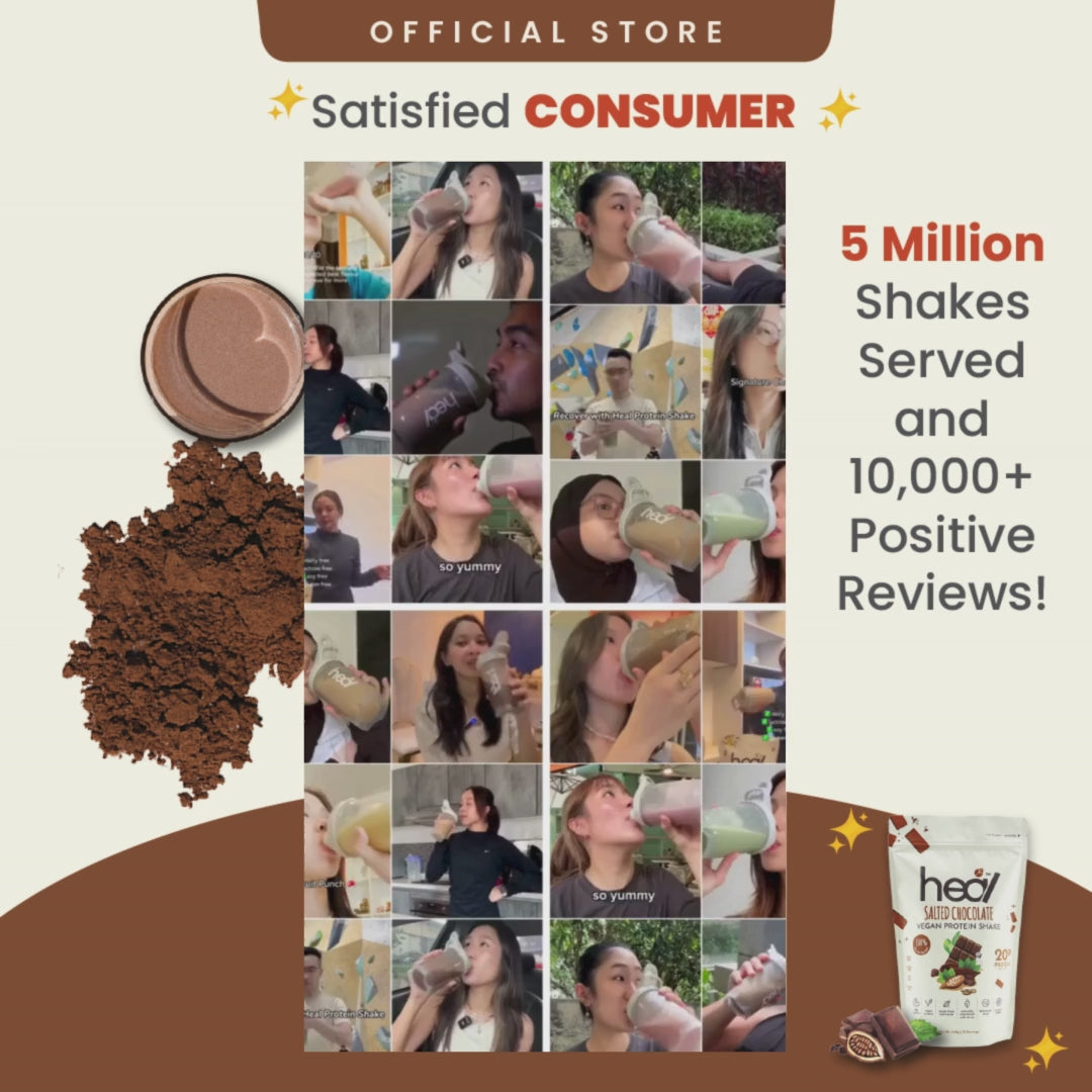 [Subscription Plan] Heal Salted Chocolate Vegan Protein Shake, (540g - 15 Servings) Value Pack